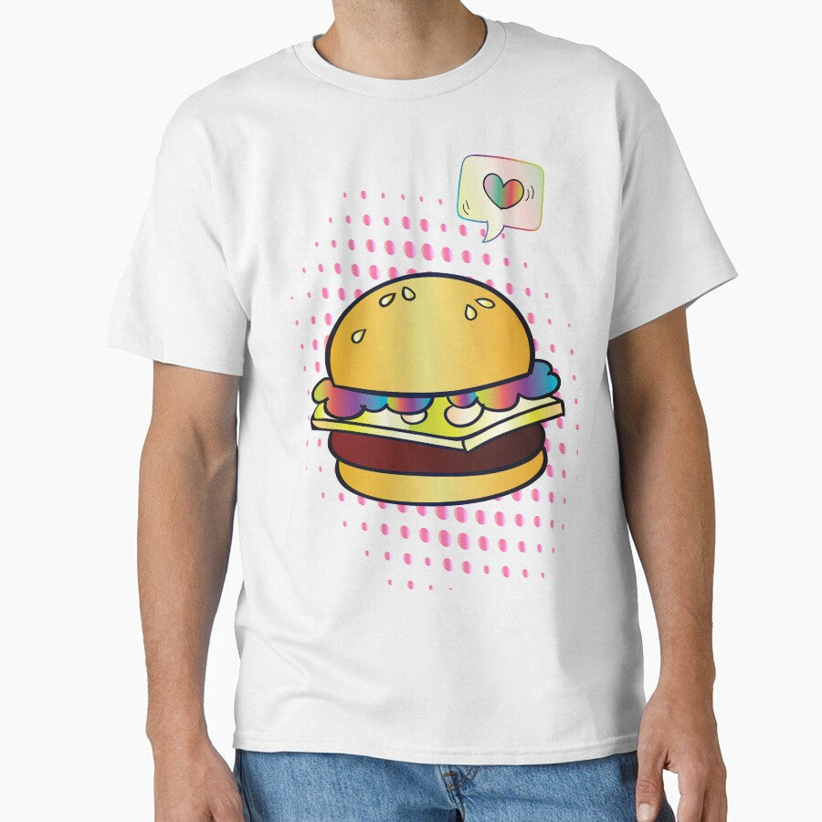 Juicy Burger USA Hamburger Foodietoon by ProjectX23 Unisex T-shirt, Sweatshirt, Hoodie, Long Sleeve Tee - T-Shirt, Sweatshirt, Hoodie