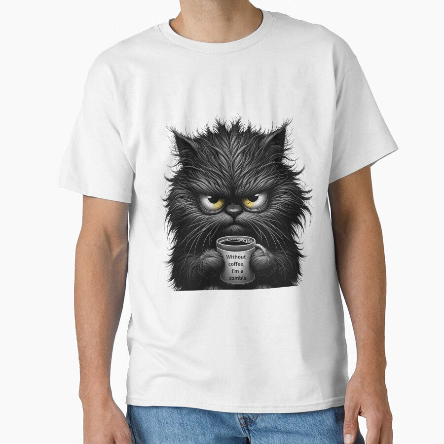 Without coffee, Im a zombie. by AndrewYoko Unisex T-shirt, Sweatshirt, Hoodie, Long Sleeve Tee - T-Shirt, Sweatshirt, Hoodie