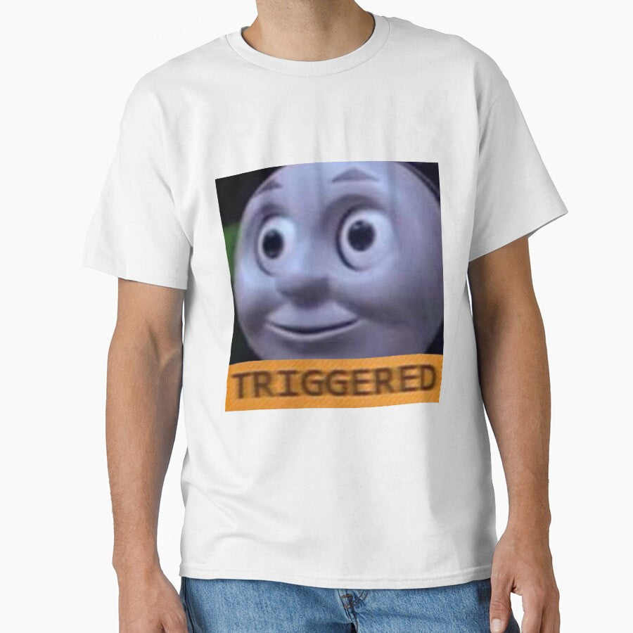 Triggered Thomas The Train meme by CryingCuzBroke Unisex T-shirt, Sweatshirt, Hoodie, Long Sleeve Tee - T-Shirt, Sweatshirt, Hoodie