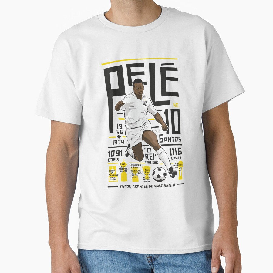 Pel - Santos FC by Kieran Carroll Unisex T-shirt, Sweatshirt, Hoodie, Long Sleeve Tee - T-Shirt, Sweatshirt, Hoodie