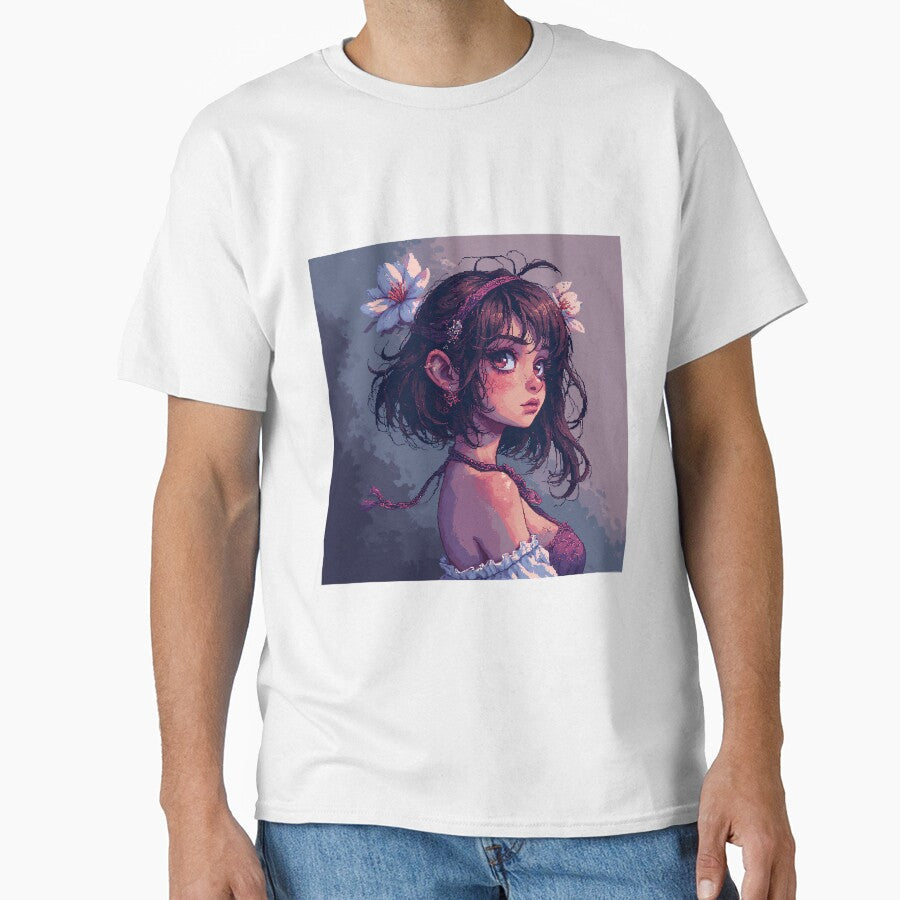 Retro Art Cute And Beautiful Girl by pexoboy Unisex T-shirt, Sweatshirt, Hoodie, Long Sleeve Tee - T-Shirt, Sweatshirt, Hoodie