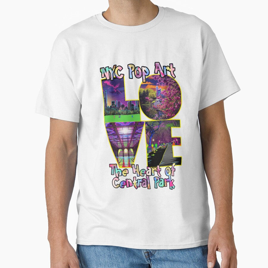 NYC Pop Art LOVE | Neon Vibrant New York City by bewitchedcuties Unisex T-shirt, Sweatshirt, Hoodie, Long Sleeve Tee - T-Shirt, Sweatshirt, Hoodie