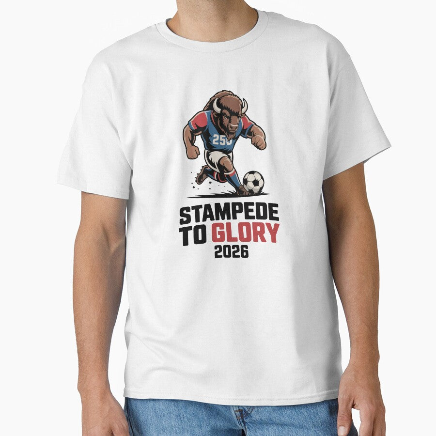 Buffalo Soccer Mascot Stampede To Glory 2026 USA 250 by PixelWaveBD Unisex T-shirt, Sweatshirt, Hoodie, Long Sleeve Tee - T-Shirt, Sweatshirt, Hoodie