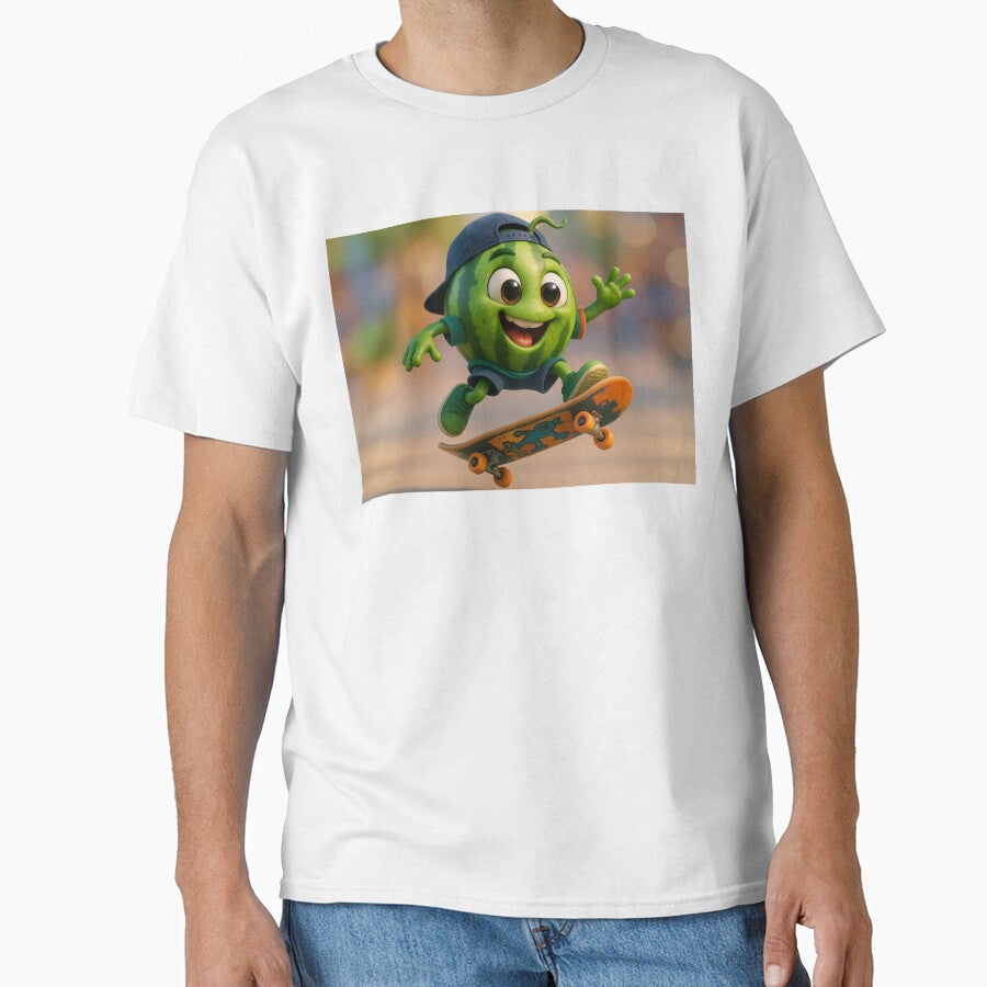 Skater Watermelon by Sillytoe Unisex T-shirt, Sweatshirt, Hoodie, Long Sleeve Tee - T-Shirt, Sweatshirt, Hoodie