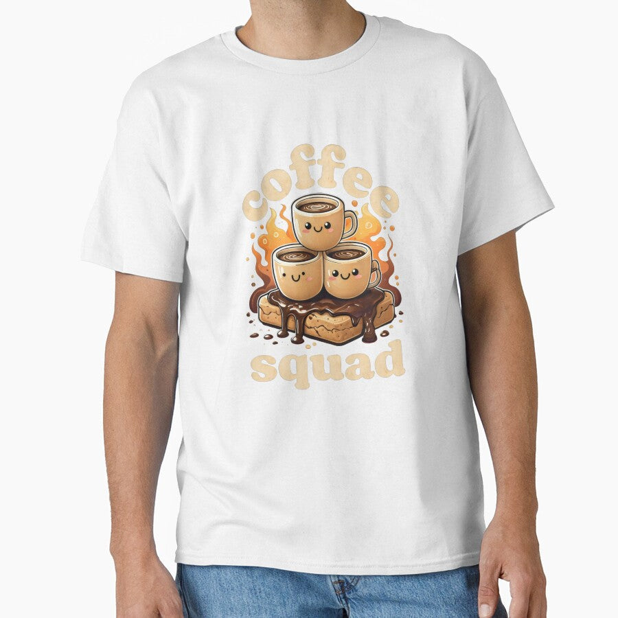 Coffee Squad by DemureArtsy Unisex T-shirt, Sweatshirt, Hoodie, Long Sleeve Tee - T-Shirt, Sweatshirt, Hoodie