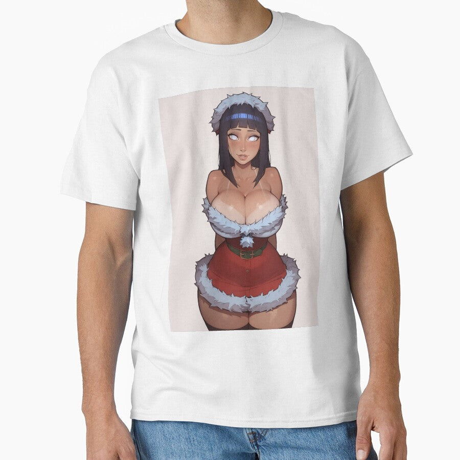 Anime Gamer Girl in Christmas Santa Outfit by WaifuBrowser Unisex T-shirt, Sweatshirt, Hoodie, Long Sleeve Tee - T-Shirt, Sweatshirt, Hoodie