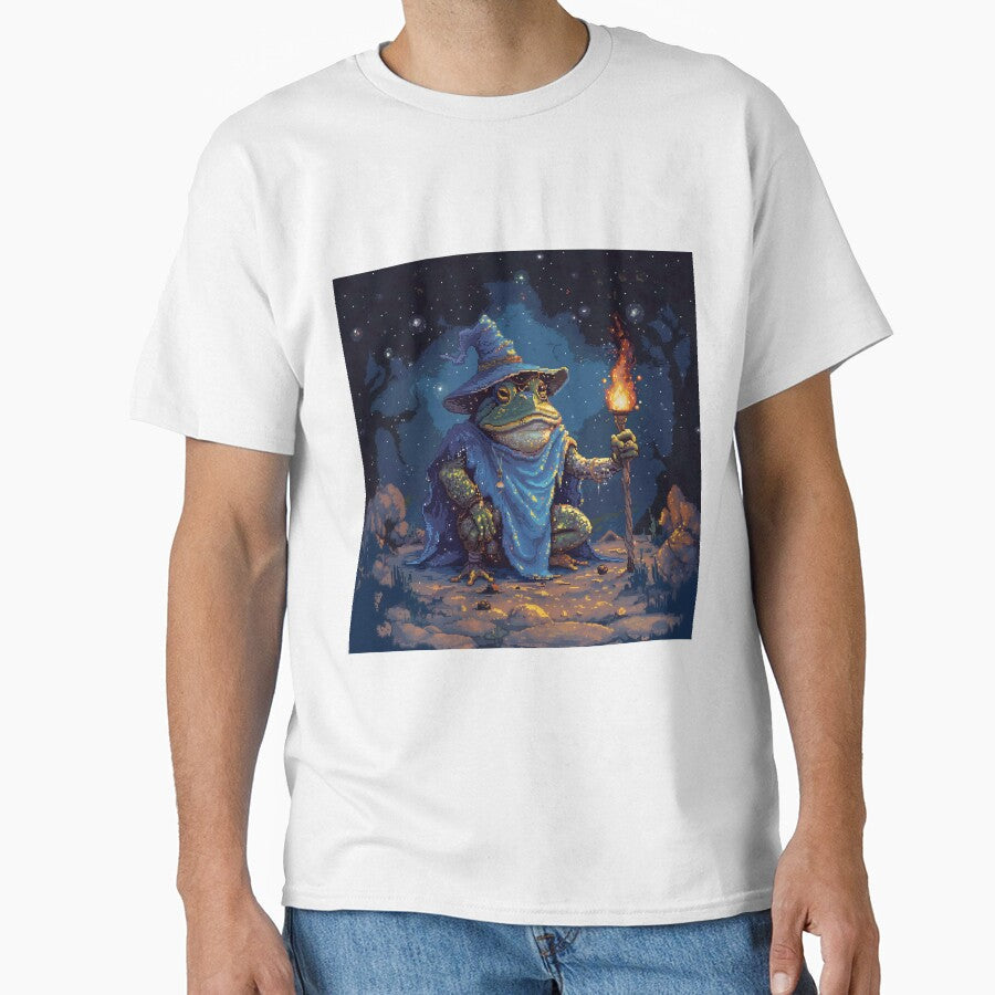 Toad Wizard Pixel Art by Kaos-Bit Unisex T-shirt, Sweatshirt, Hoodie, Long Sleeve Tee - T-Shirt, Sweatshirt, Hoodie