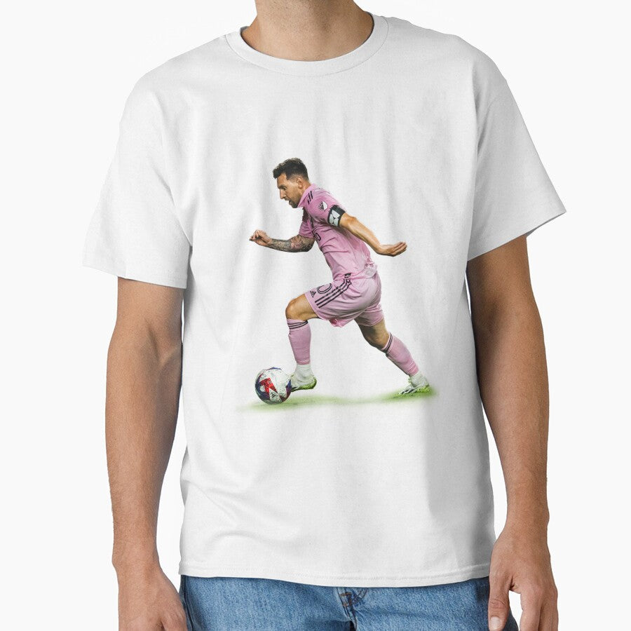 Messi Inter Miami Soccer Art  Football Legend in Pink Jersey by robyclub Unisex T-shirt, Sweatshirt, Hoodie, Long Sleeve Tee - T-Shirt, Sweatshirt, Hoodie