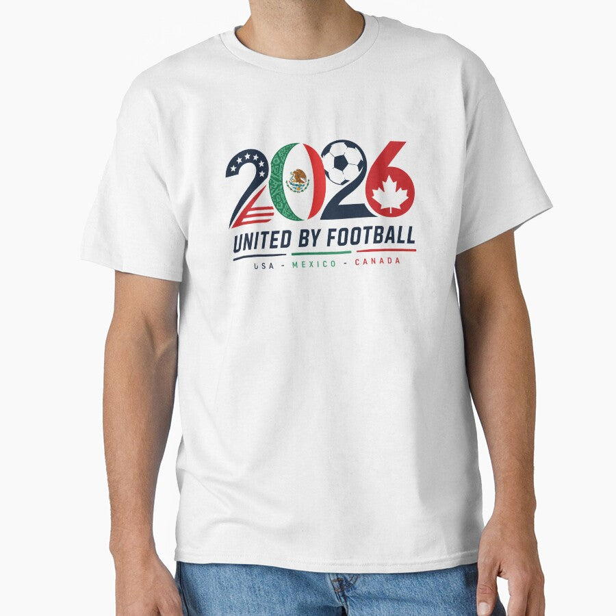 United by Football 2026 Soccer Design by emaga Unisex T-shirt, Sweatshirt, Hoodie, Long Sleeve Tee - T-Shirt, Sweatshirt, Hoodie
