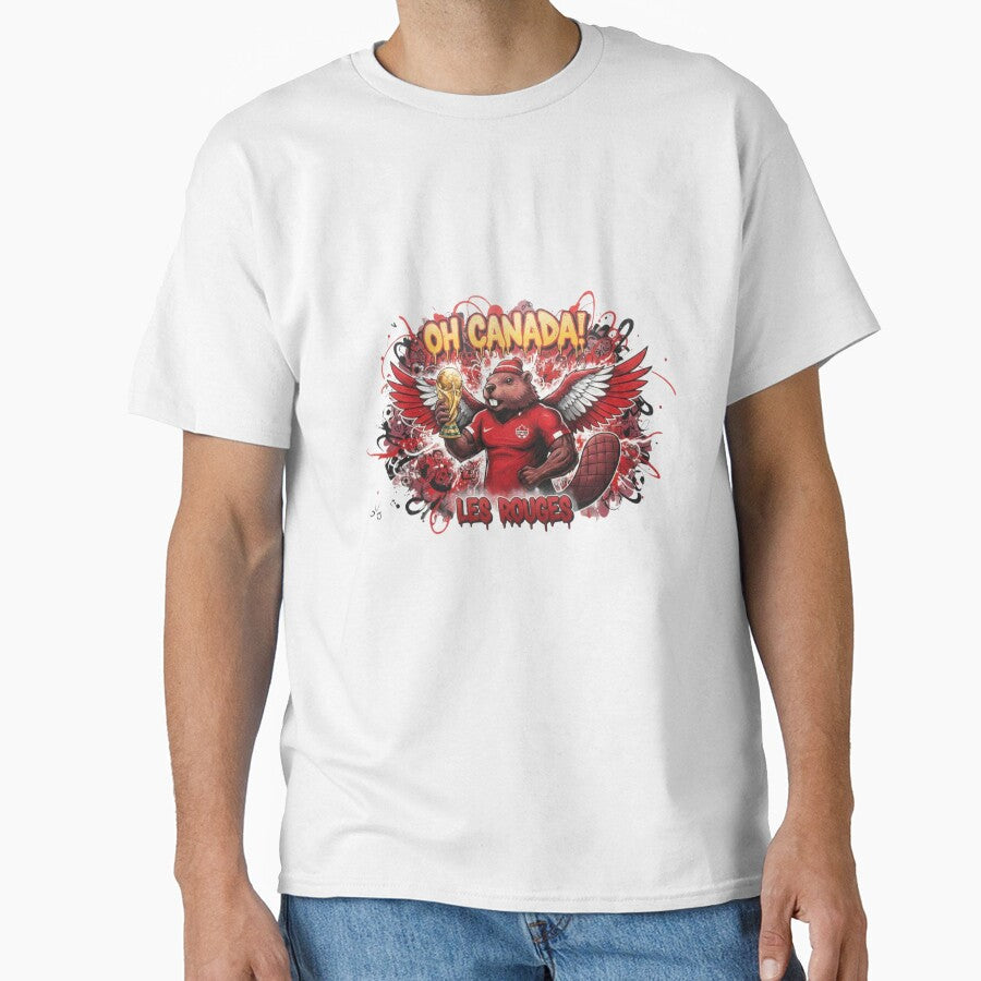 Oh Canada! Beaver Mascot World Cup Champion | Les Rouges Football Design by Inkwell grove Unisex T-shirt, Sweatshirt, Hoodie, Long Sleeve Tee - T-Shirt, Sweatshirt, Hoodie