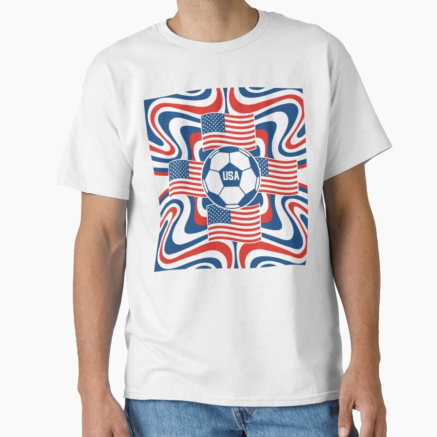 USA - International Football by Wolagno Unisex T-shirt, Sweatshirt, Hoodie, Long Sleeve Tee - T-Shirt, Sweatshirt, Hoodie