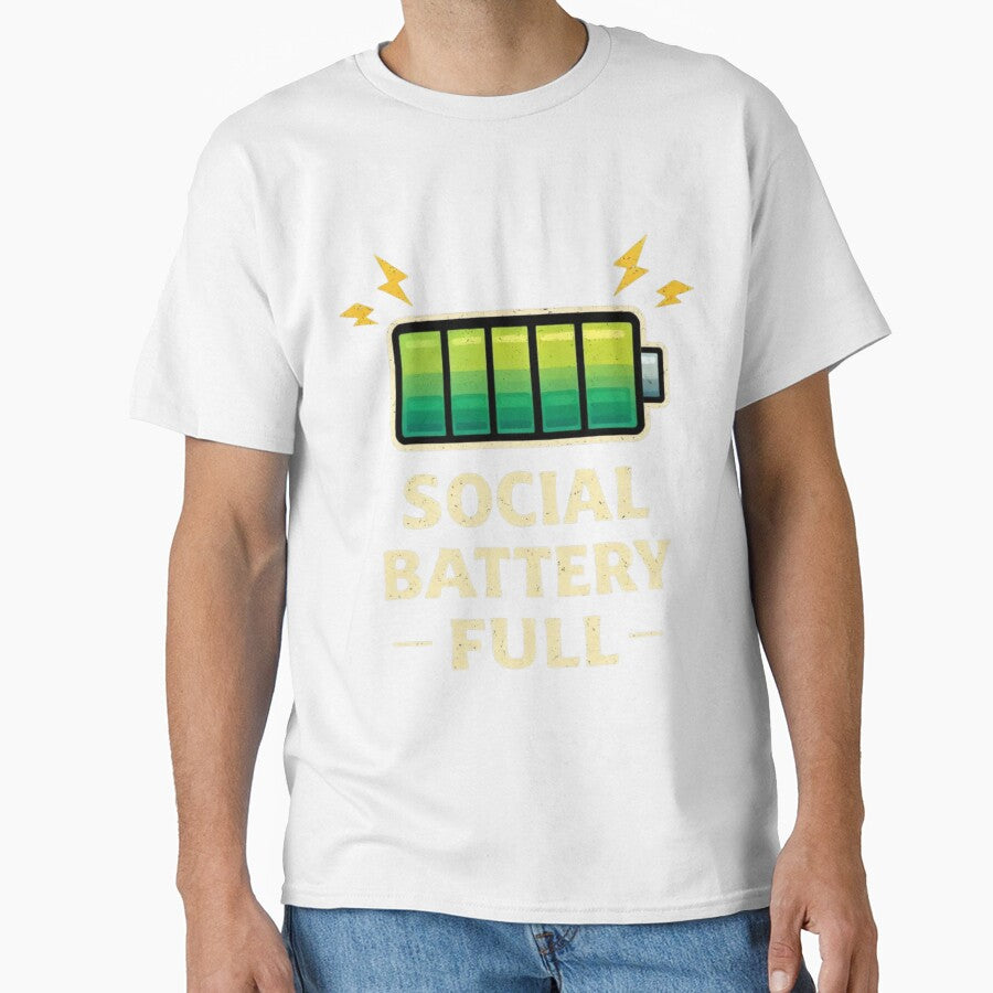 Social Battery Full Funny Extrovert Humor Design by Tropivaro Unisex T-shirt, Sweatshirt, Hoodie, Long Sleeve Tee - T-Shirt, Sweatshirt, Hoodie
