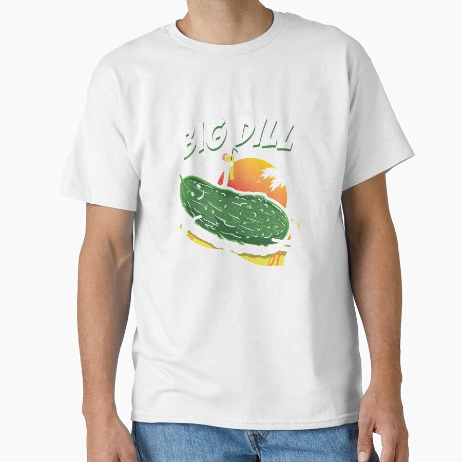 Pickle Fan Pun Design - I'm Kinda Bill Dill Joke Tee print by Lisbob Unisex T-shirt, Sweatshirt, Hoodie, Long Sleeve Tee - T-Shirt, Sweatshirt, Hoodie