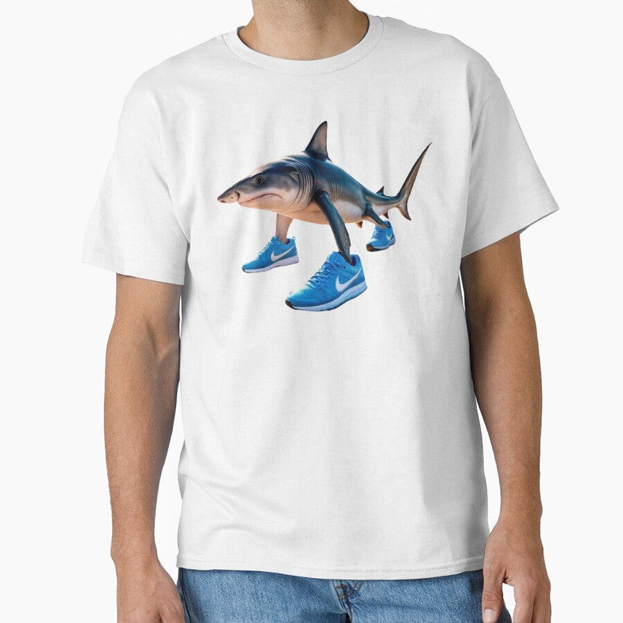 Tralalero Tralala Realistic Shark  Cartoon Design for T-Shirts & More by merchpub Unisex T-shirt, Sweatshirt, Hoodie, Long Sleeve Tee - T-Shirt, Sweatshirt, Hoodie