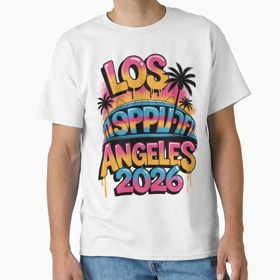 Los Angeles 2026 Palm Tree Sunset T-Shirt V3 by DarylWelsh2024 Unisex T-shirt, Sweatshirt, Hoodie, Long Sleeve Tee - T-Shirt, Sweatshirt, Hoodie