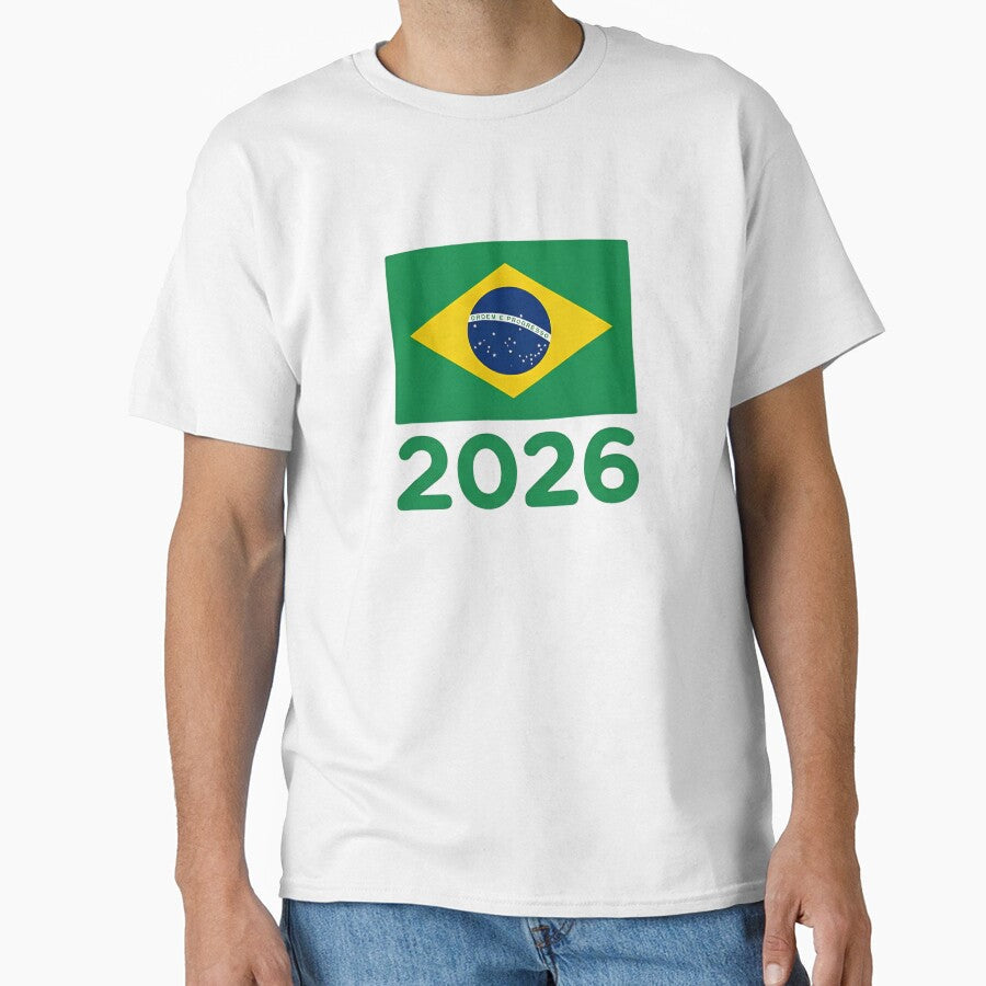 Brazil Flag 2026 World Cup Football Fan Design | Brazilian Soccer Supporter Merchandise by 21 Tulips - T-Shirt, Sweatshirt, Hoodie
