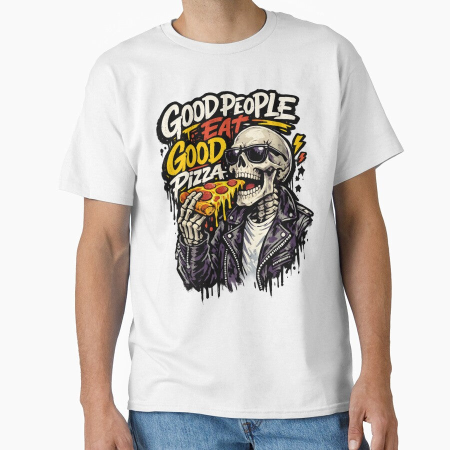 Good People Eat Good Pizza by LuveraxArt Unisex T-shirt, Sweatshirt, Hoodie, Long Sleeve Tee - T-Shirt, Sweatshirt, Hoodie