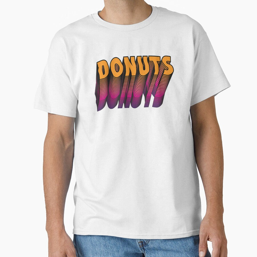 Colorful donut typography by Donutlovers Unisex T-shirt, Sweatshirt, Hoodie, Long Sleeve Tee - T-Shirt, Sweatshirt, Hoodie