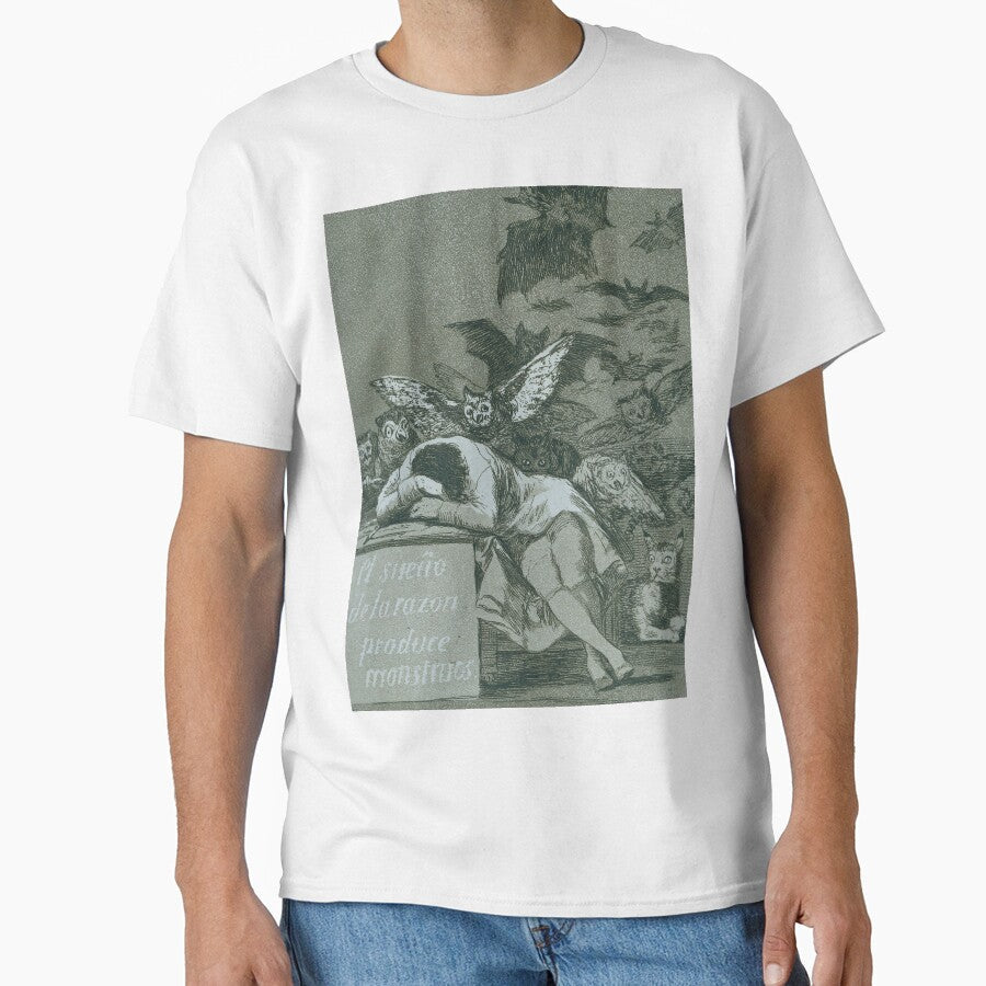 The Sleep Of Reason Produces Monsters by Francisco Goya by IndieArtDream Unisex T-shirt, Sweatshirt, Hoodie, Long Sleeve Tee - T-Shirt, Sweatshirt, Hoodie