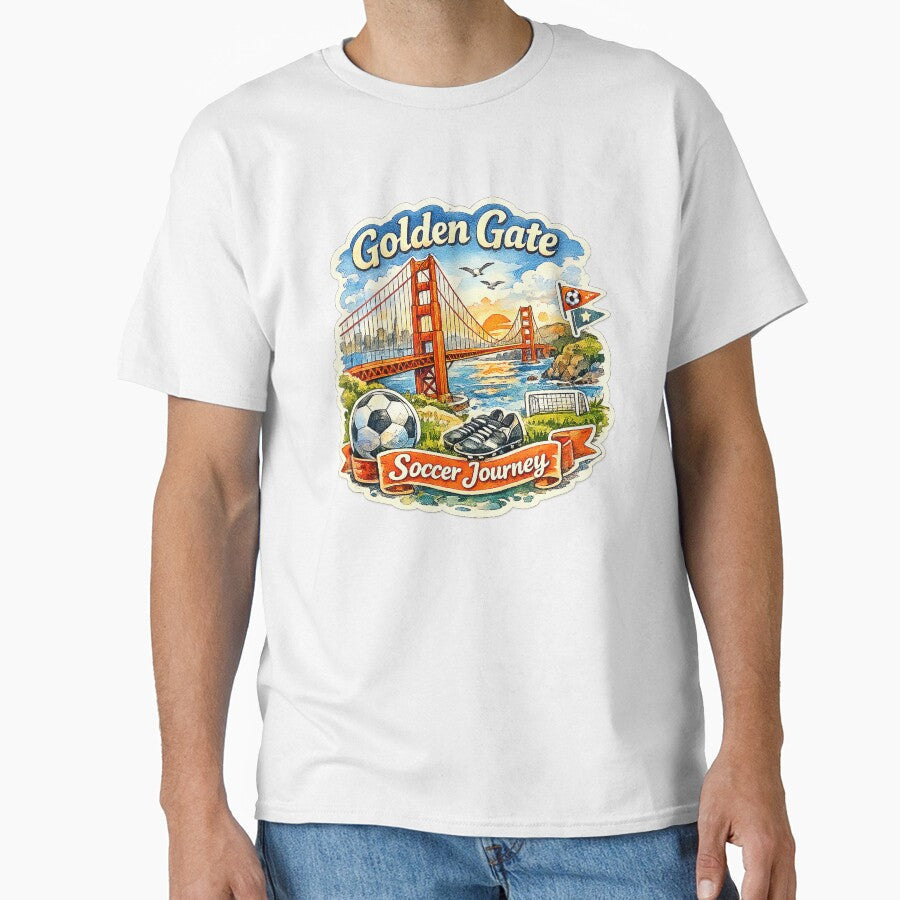 Golden Gate Soccer Travel by Modefissi Unisex T-shirt, Sweatshirt, Hoodie, Long Sleeve Tee - T-Shirt, Sweatshirt, Hoodie