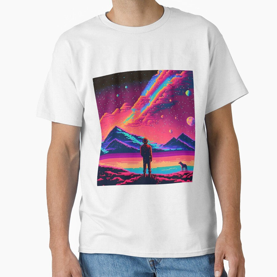 Stunning 8-bit Pixel Art by ArtAT Unisex T-shirt, Sweatshirt, Hoodie, Long Sleeve Tee - T-Shirt, Sweatshirt, Hoodie
