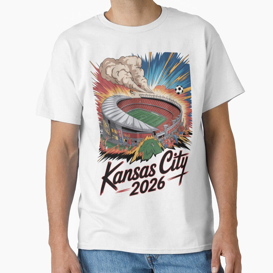 Kansas City 2026 Arrowhead Stadium Football T-Shirt V21 by DarylWelsh2024 Unisex T-shirt, Sweatshirt, Hoodie, Long Sleeve Tee - T-Shirt, Sweatshirt, Hoodie
