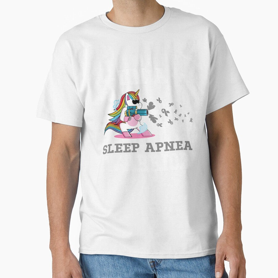 Funny Unicorn I'm A Sleep Apnea Warrior by heppenp Unisex T-shirt, Sweatshirt, Hoodie, Long Sleeve Tee - T-Shirt, Sweatshirt, Hoodie