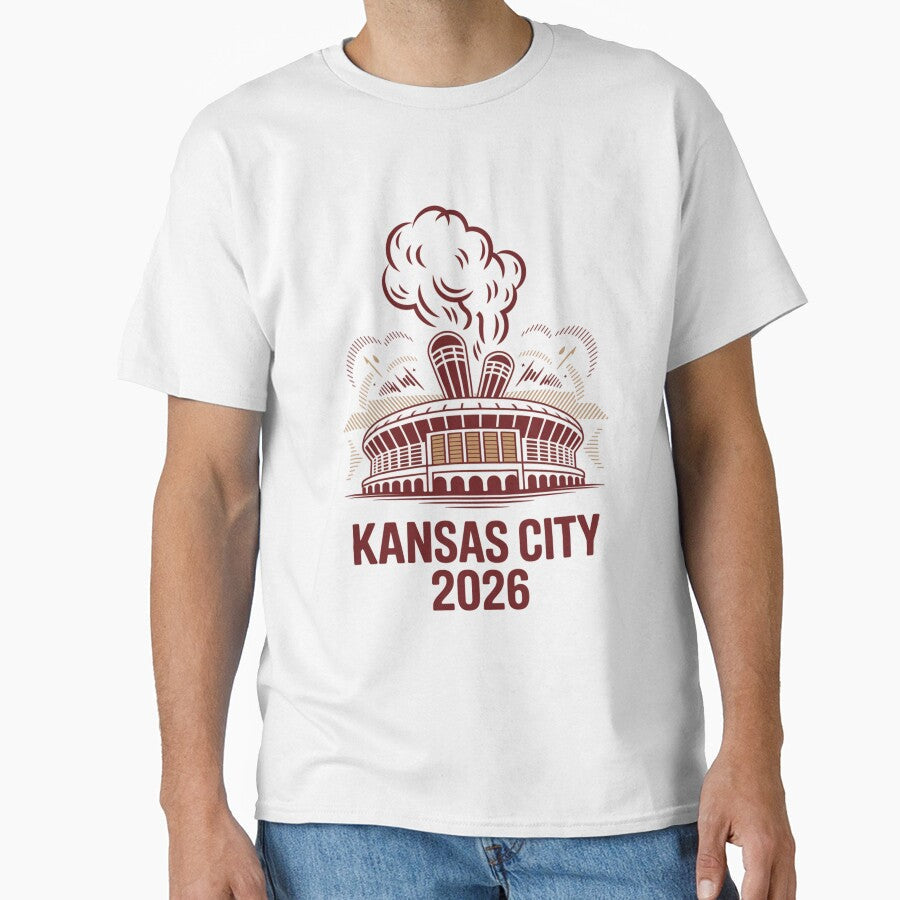 Kansas City 2026 Arrowhead Stadium Football T-Shirt V18 by DarylWelsh2024 Unisex T-shirt, Sweatshirt, Hoodie, Long Sleeve Tee - T-Shirt, Sweatshirt, Hoodie