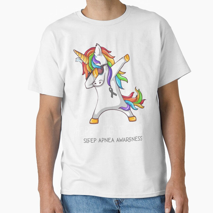 Hope Fight Love Sleep Apnea Awareness by Brad-FI Unisex T-shirt, Sweatshirt, Hoodie, Long Sleeve Tee - T-Shirt, Sweatshirt, Hoodie
