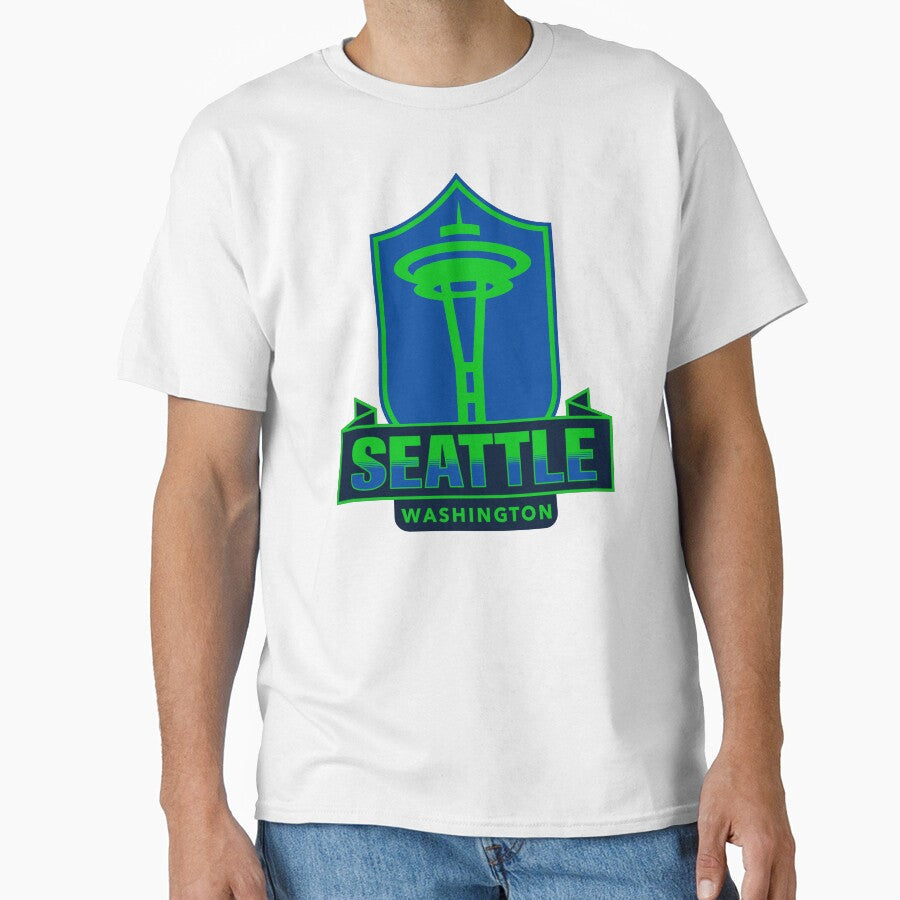 Seattle space needle by VRedBaller Unisex T-shirt, Sweatshirt, Hoodie, Long Sleeve Tee - T-Shirt, Sweatshirt, Hoodie