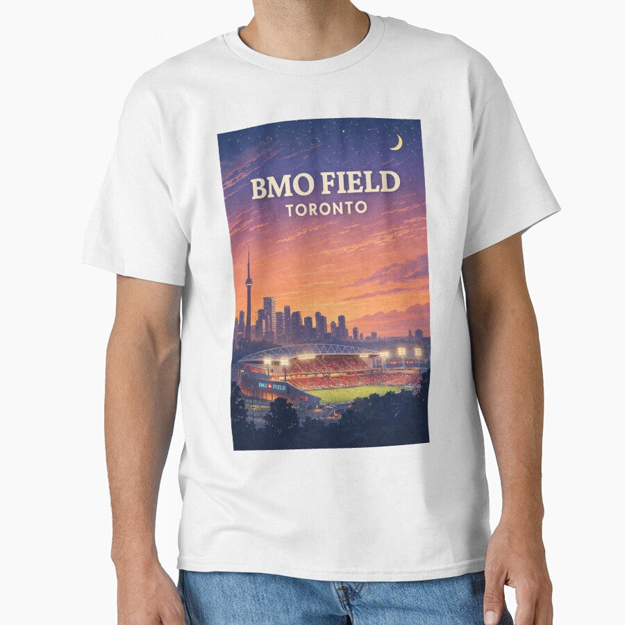 BMO Field Toronto Ontario Canadian Soccer Waterfront Skyline Stadium by Aryabek Unisex T-shirt, Sweatshirt, Hoodie, Long Sleeve Tee - T-Shirt, Sweatshirt, Hoodie