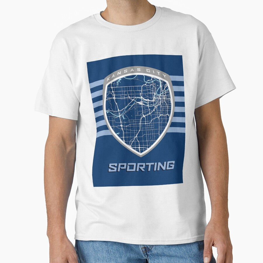 Kansas City Map in Sporting Colors by kelbyredux Unisex T-shirt, Sweatshirt, Hoodie, Long Sleeve Tee - T-Shirt, Sweatshirt, Hoodie
