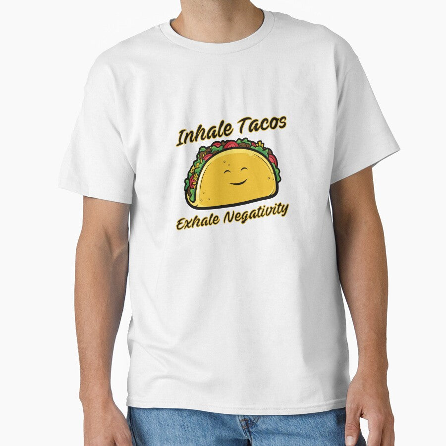 Inhale Tacos by FiaFiaPress Unisex T-shirt, Sweatshirt, Hoodie, Long Sleeve Tee - T-Shirt, Sweatshirt, Hoodie