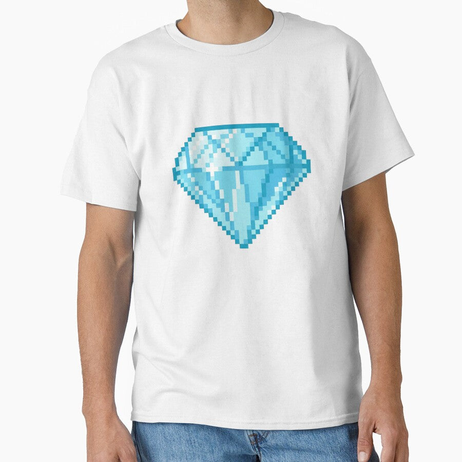 Pixelated Diamond by Potato Quality Prints Unisex T-shirt, Sweatshirt, Hoodie, Long Sleeve Tee - T-Shirt, Sweatshirt, Hoodie
