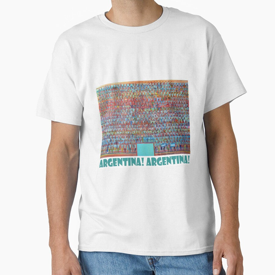 Grandstand with Argentine fans by Diego Manuel Rodriguez Unisex T-shirt, Sweatshirt, Hoodie, Long Sleeve Tee - T-Shirt, Sweatshirt, Hoodie