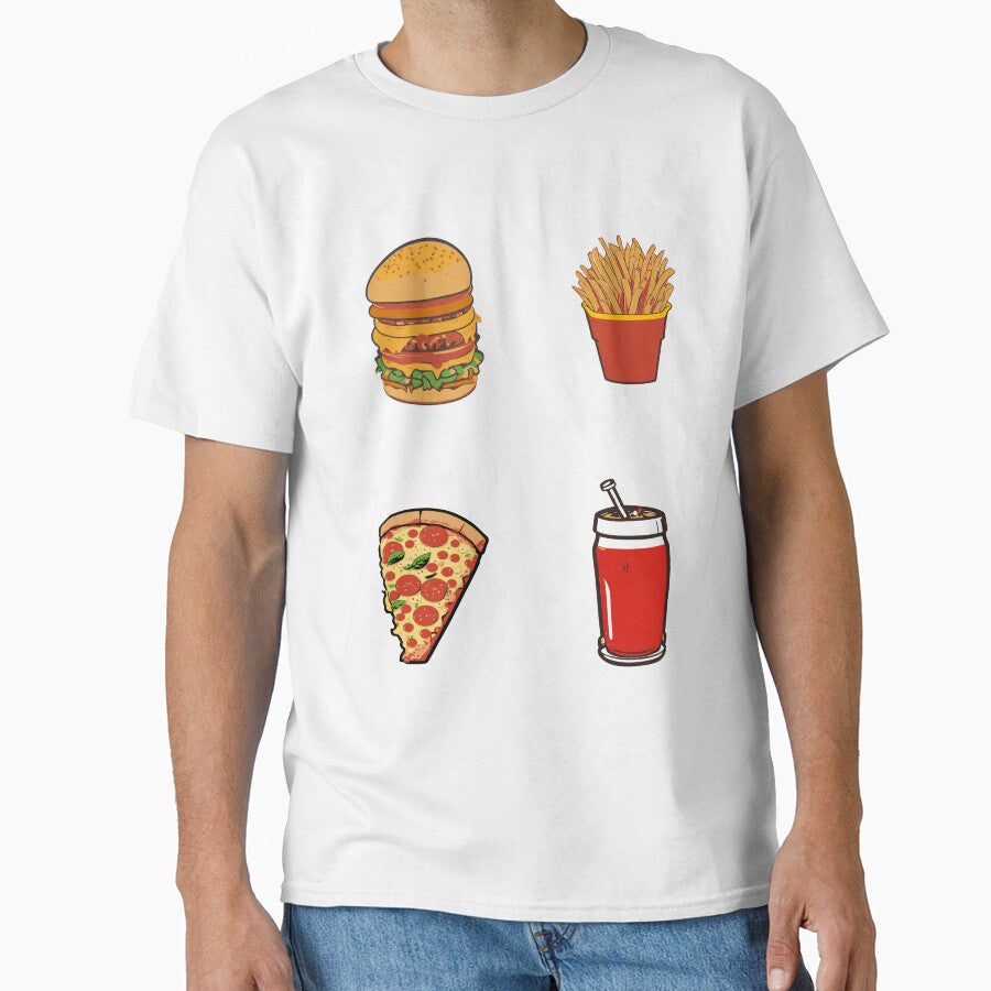 Combo Burger - Fast Food Favorite by FridPix Unisex T-shirt, Sweatshirt, Hoodie, Long Sleeve Tee - T-Shirt, Sweatshirt, Hoodie