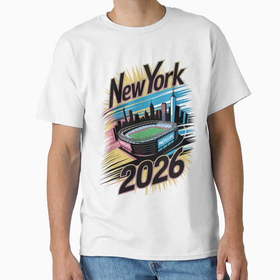 New York 2026 MetLife Stadium Skyline T-Shirt V15 by DarylWelsh2024 Unisex T-shirt, Sweatshirt, Hoodie, Long Sleeve Tee - T-Shirt, Sweatshirt, Hoodie