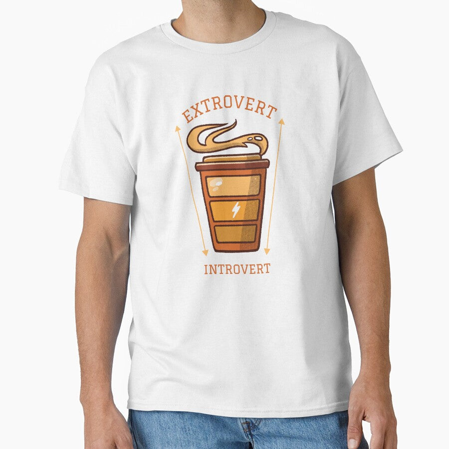 Introvert Extrovert Scale Bases On Coffee Level by artado Unisex T-shirt, Sweatshirt, Hoodie, Long Sleeve Tee - T-Shirt, Sweatshirt, Hoodie