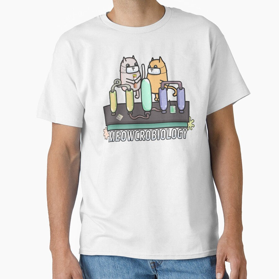 Meowcrobiology - Cat Biology Pun by ViewerEqualsPhoton Unisex T-shirt, Sweatshirt, Hoodie, Long Sleeve Tee - T-Shirt, Sweatshirt, Hoodie
