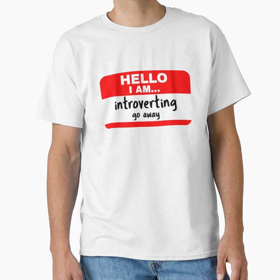 hello I am introverting go away by 23mangoes Unisex T-shirt, Sweatshirt, Hoodie, Long Sleeve Tee - T-Shirt, Sweatshirt, Hoodie