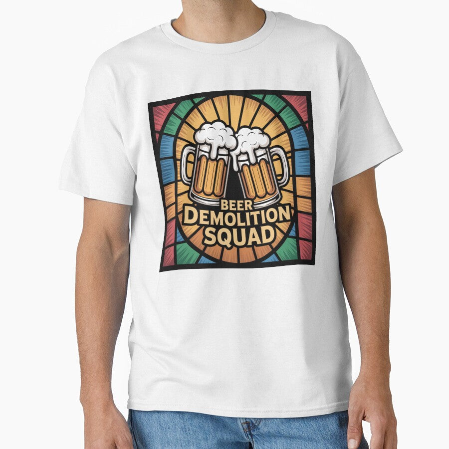 Stained Glass Beer Mugs with Overflowing Foam by Bloomkept Unisex T-shirt, Sweatshirt, Hoodie, Long Sleeve Tee - T-Shirt, Sweatshirt, Hoodie