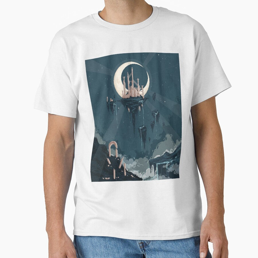 Pixelated Moon Ruins by Mustafa Fardin Unisex T-shirt, Sweatshirt, Hoodie, Long Sleeve Tee - T-Shirt, Sweatshirt, Hoodie