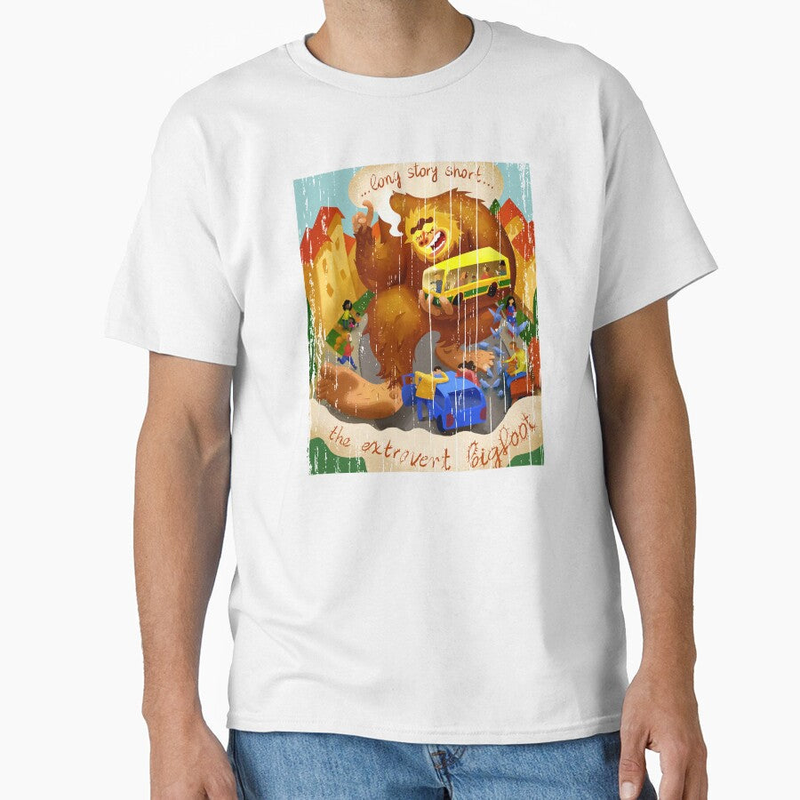 extrovert Bigfoot by martodesign Unisex T-shirt, Sweatshirt, Hoodie, Long Sleeve Tee - T-Shirt, Sweatshirt, Hoodie