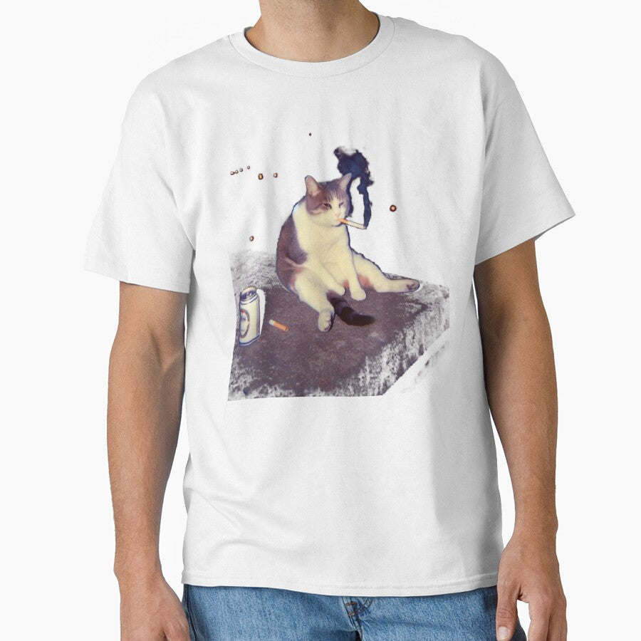 Smoking Cat Meme Shirt  Funny Cigarette Kitten Brainrot Tee by LizzyKeiko Unisex T-shirt, Sweatshirt, Hoodie, Long Sleeve Tee - T-Shirt, Sweatshirt, Hoodie