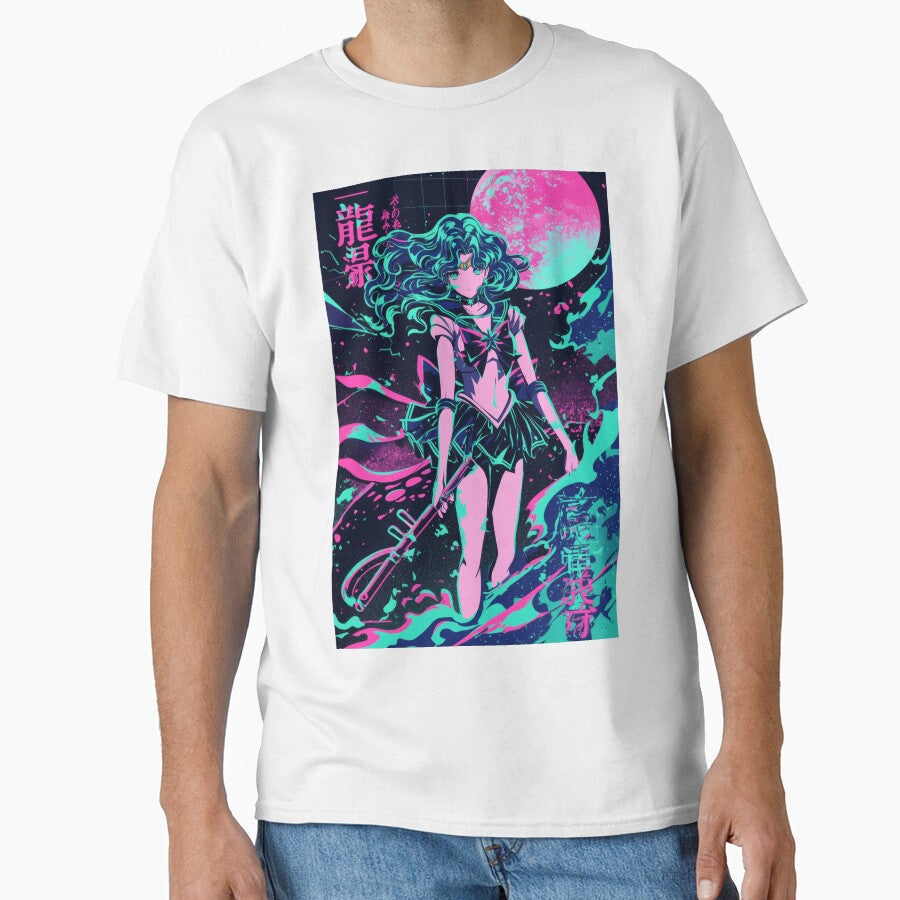 Sailor Neptune Neon City Night by AnimeArsenalPrints Unisex T-shirt, Sweatshirt, Hoodie, Long Sleeve Tee - T-Shirt, Sweatshirt, Hoodie