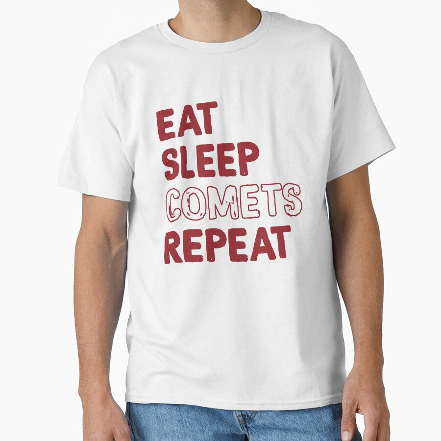 Eat Sleep Comets Repeat in Red by calliew1217 Unisex T-shirt, Sweatshirt, Hoodie, Long Sleeve Tee - T-Shirt, Sweatshirt, Hoodie