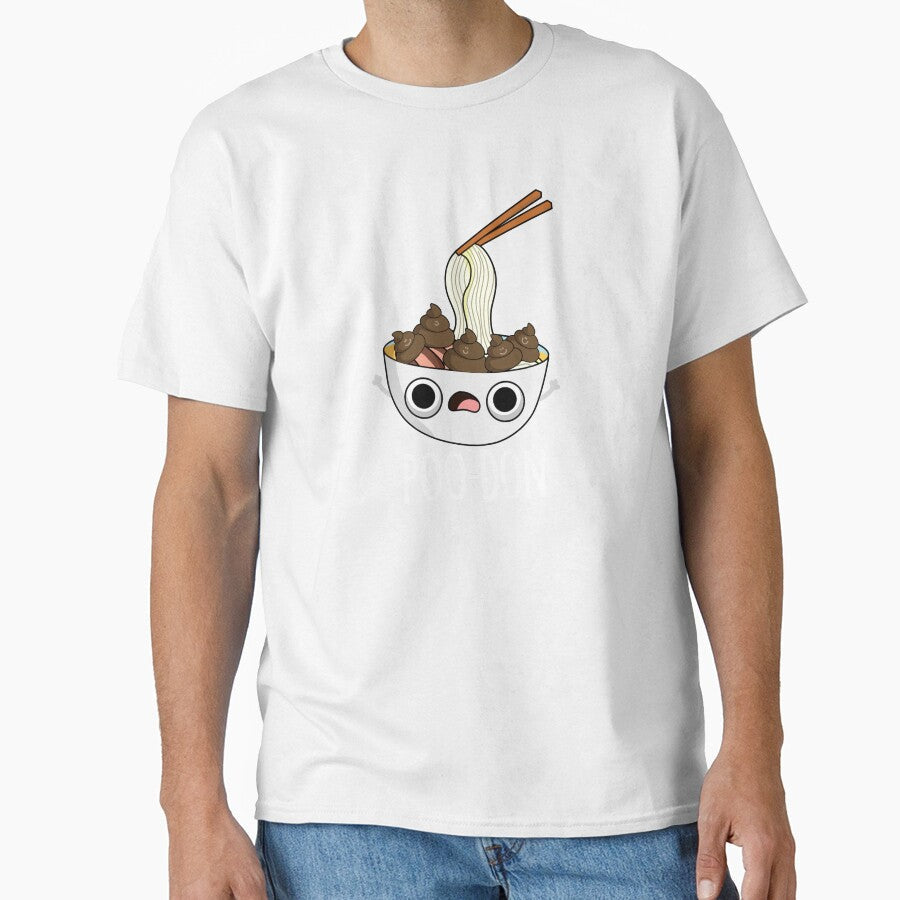 Poo-don Funny Udon Pun (Dark BG) by punnybone Unisex T-shirt, Sweatshirt, Hoodie, Long Sleeve Tee - T-Shirt, Sweatshirt, Hoodie