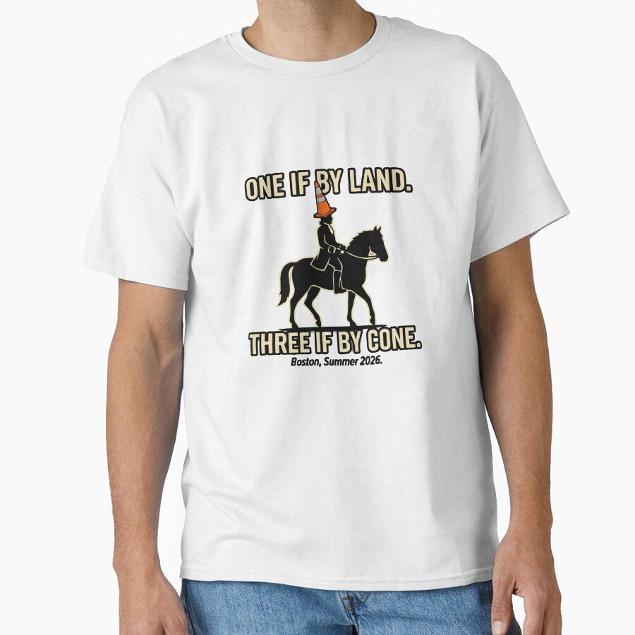 One If By Land Three If By Cone Boston 2026 by Lulustarfox Unisex T-shirt, Sweatshirt, Hoodie, Long Sleeve Tee - T-Shirt, Sweatshirt, Hoodie