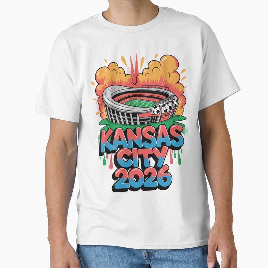 Kansas City 2026 Arrowhead Stadium Football T-Shirt V7 by DarylWelsh2024 Unisex T-shirt, Sweatshirt, Hoodie, Long Sleeve Tee - T-Shirt, Sweatshirt, Hoodie