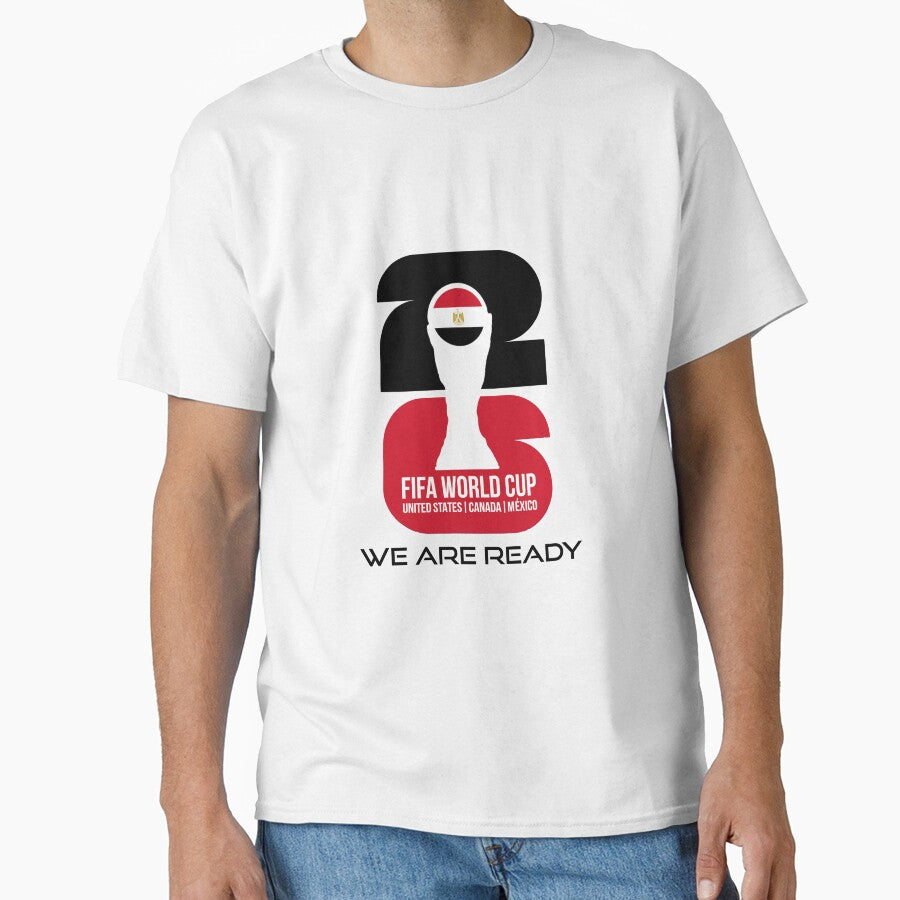 Egypt World Cup 2026 We Are Ready Trophy Sticker by topprinting Unisex T-shirt, Sweatshirt, Hoodie, Long Sleeve Tee - T-Shirt, Sweatshirt, Hoodie